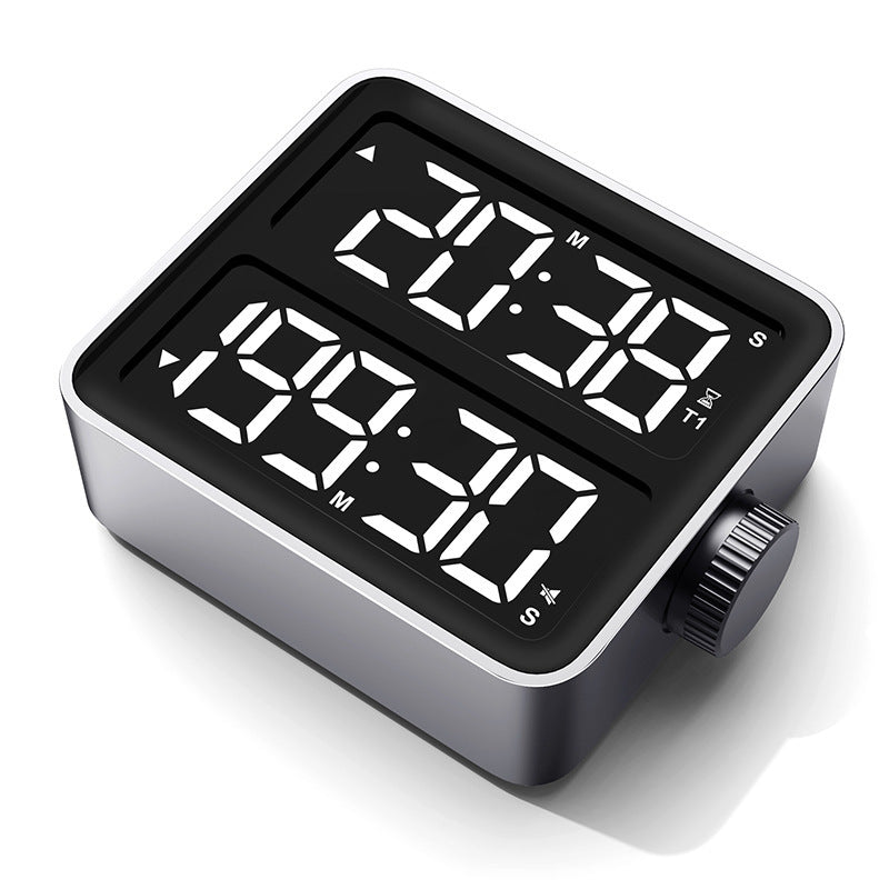 Dual-screen focus timer — lifestyle view in a home office